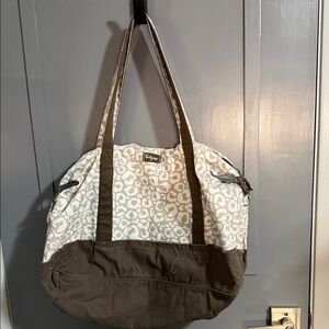Thirty-One Leopard Print Brown and Cream Tote
